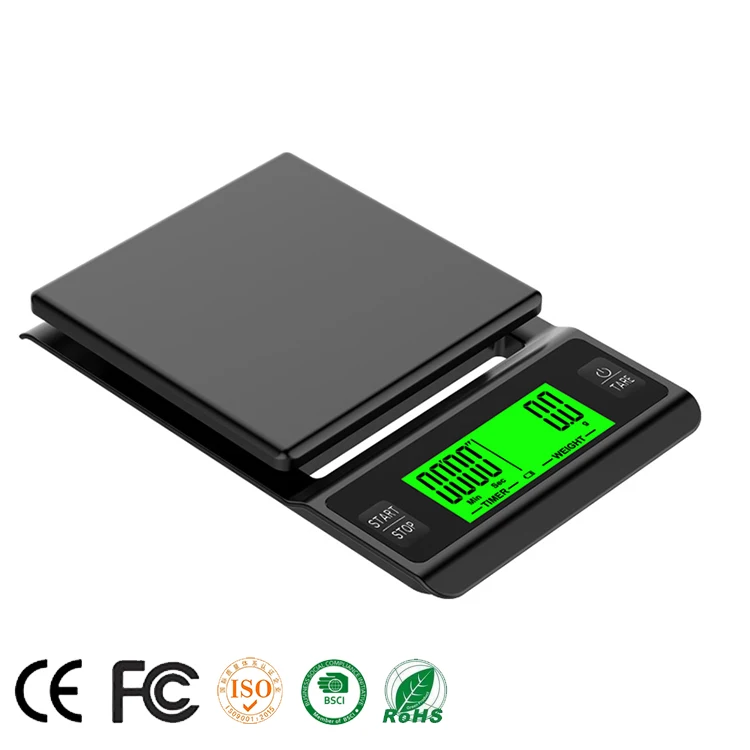 

high precision mini kitchen scale coffee scale 5kg with timer
