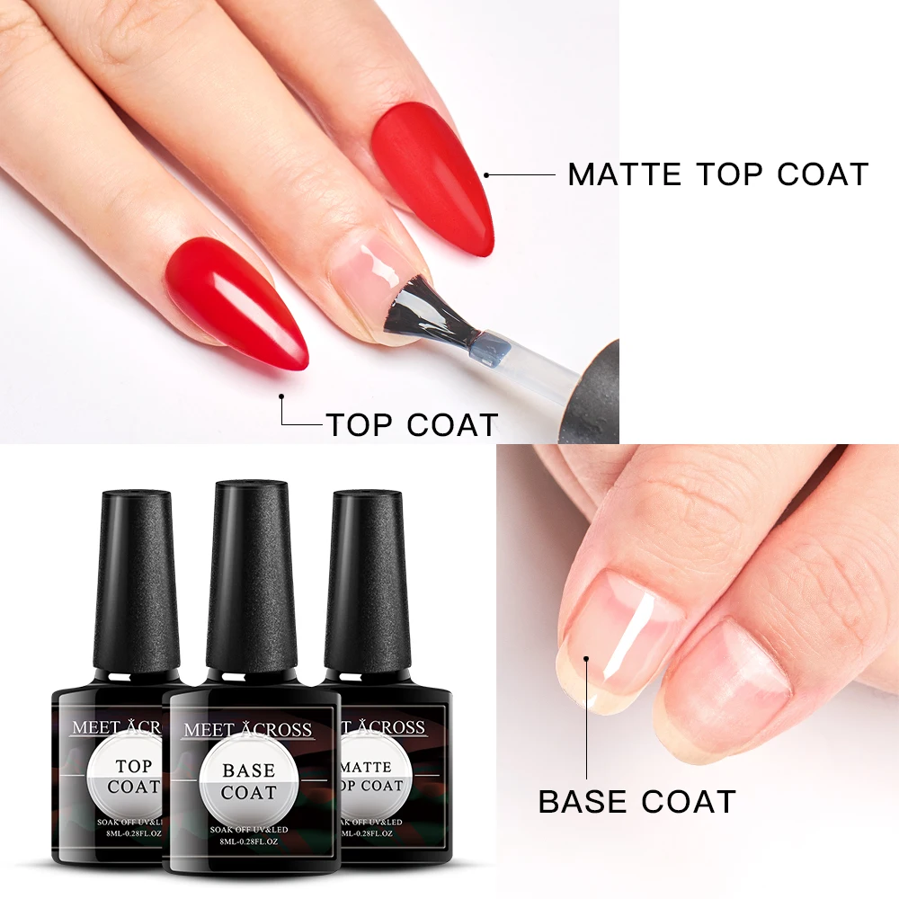 Wholesale Matte Top Base Coat Long Lasting Uv Gel Soak Off Basic ...