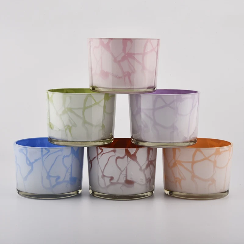 hand painting glass candle jar