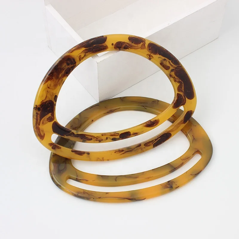 

Nolvo World  resin handle women purse crochet bags handle fashion smily shaped handle DIY accessories