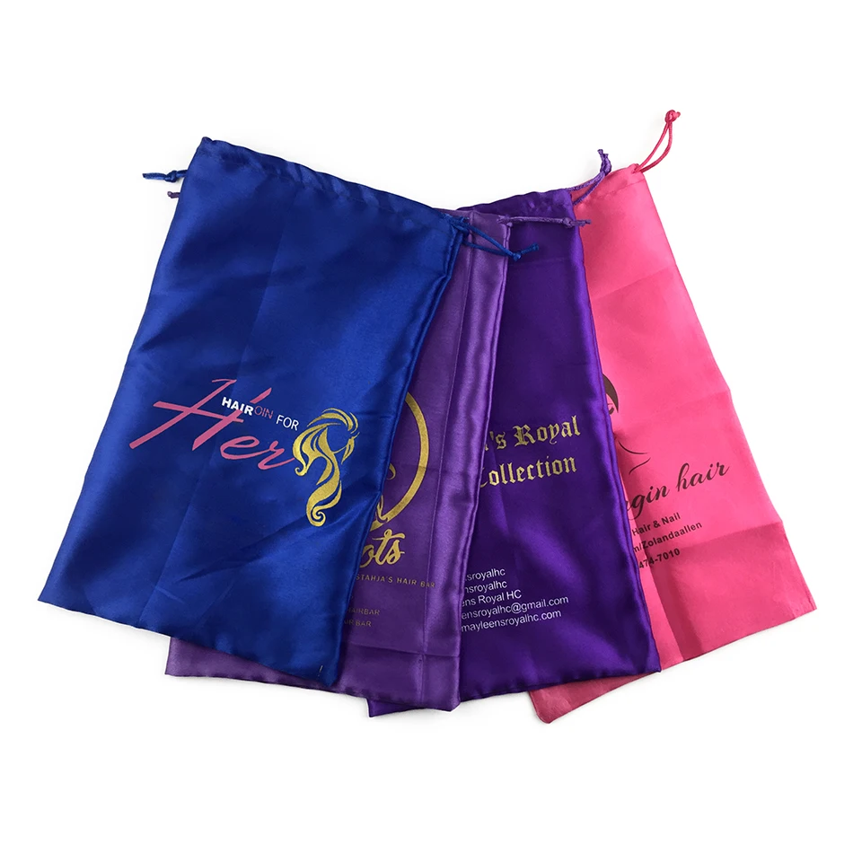 Wholesale Custom Logo Silk Wig Bags Satin Hair Bag For Lashes Buy Satin Bag,Hair Bag,Wig Bag