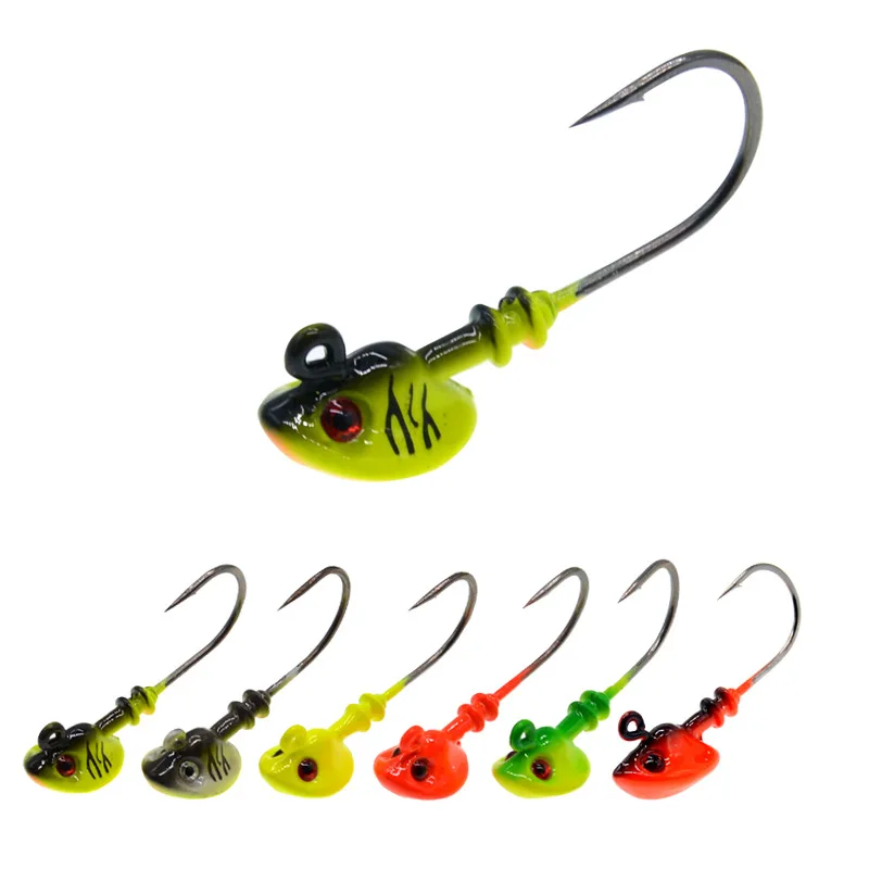 

Fish head head hook fish-shaped hook 7g/10g/14g/21g/28g lure fish soft insect hook