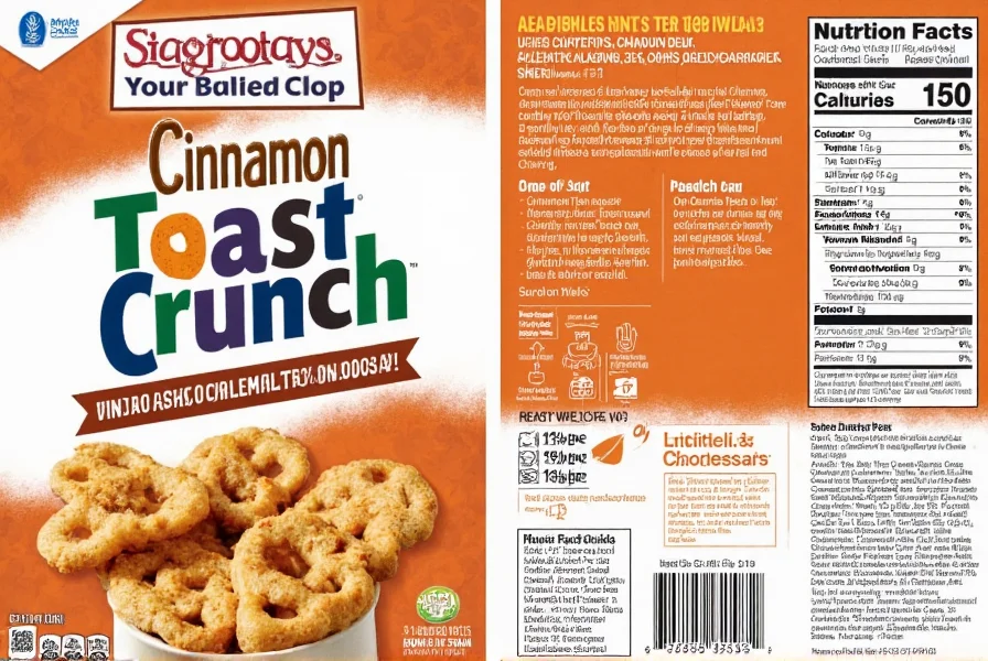 cinnamon toast crunch food label
