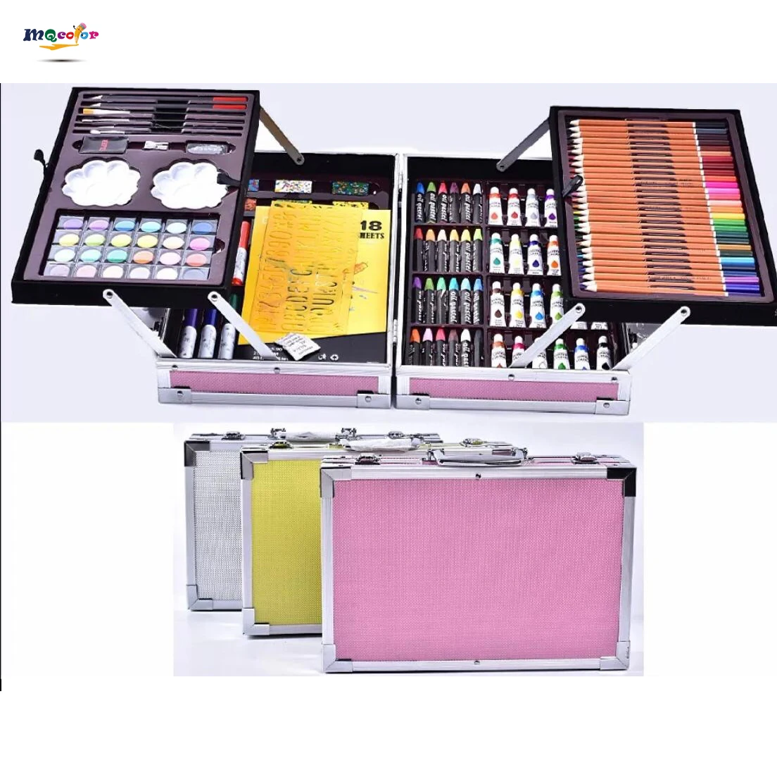 145pcs Portable Stationery Set & Color Paint Drawing Box Kits Kids Art Set for Writing & Drawing for Children