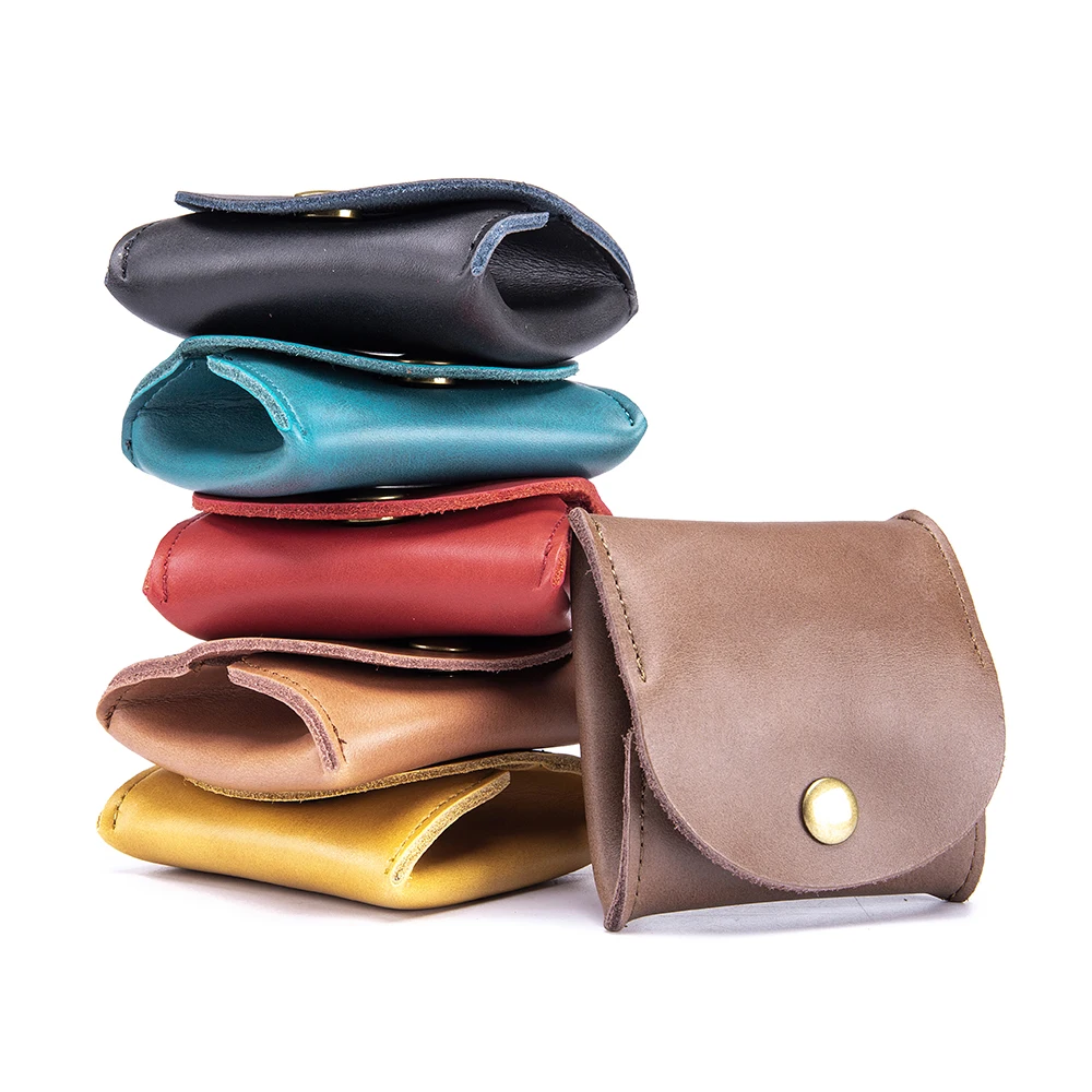 

Coin Purse Leather Mini bag ins leather pocket unisex small storage bag change wallet 2020 NEW Earphone Case, 6 colors