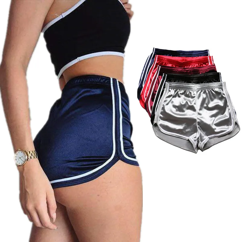 

ins hot summer Women Shiny yoga shorts Running Sports gym womens Shorts