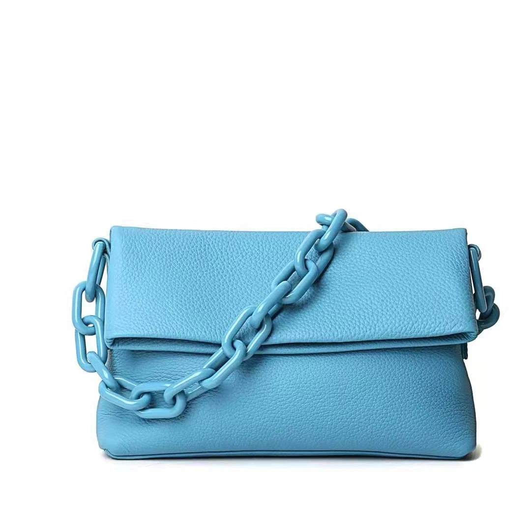 

2021 girlish messenger bag personality custom logo genuine leather fashion shoulder bag women 's handbag, Various colors