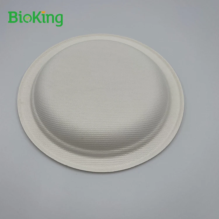 

Top fashion paper dinner plates cake Bagasse 7 inch Ribbed Plate 6 10" round Oval 10 Inch sugarcane bagasse pulp plate, Bleached;natural