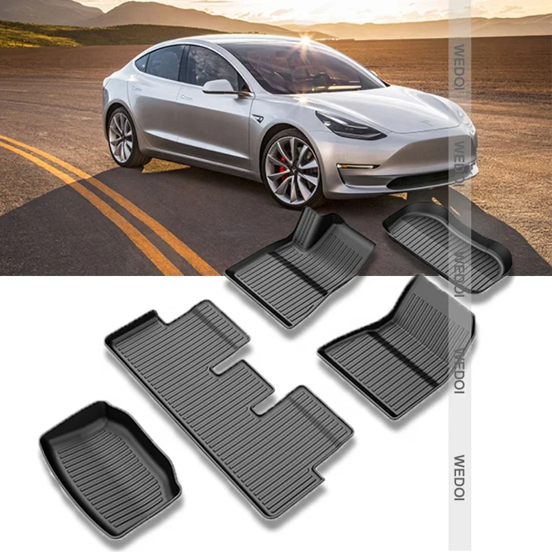 

2023 TPE Car Floor Mats All Weather For Tesla Model 3 Customized Car Floor Mat For Tesla Model 3 Accessories