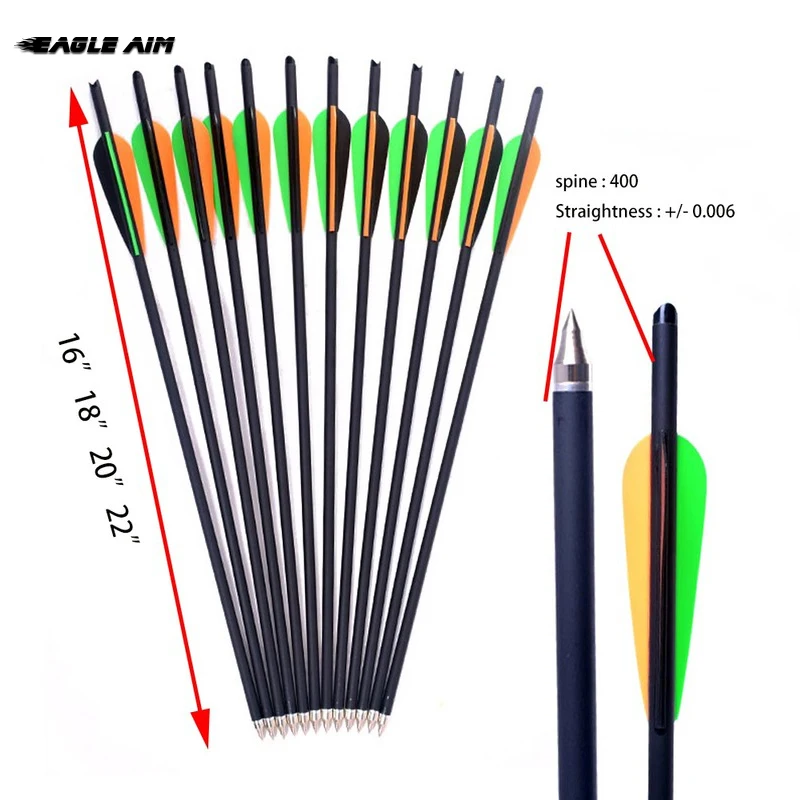 

12PCS Archery Crossbow Bolt Arrows Carbon Arrows for Outdoor Archery Hunting