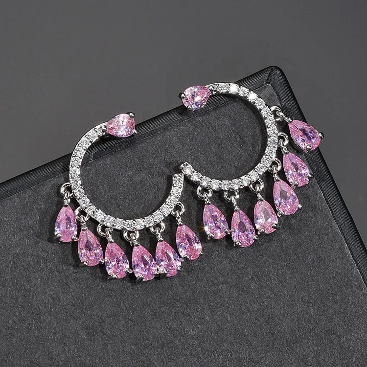 

2021 New Type Jewelry Earrings AAA zircon set super immortal 925 sterling silver personality hipster Women's Earrings