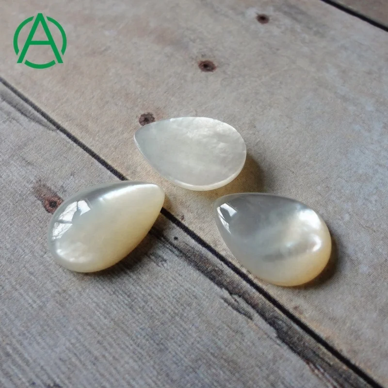 

Mother of Pearl Pear Shape Cabochon, Gemstone Cabochons Arthurgem Natural Jewelry Making Diy Jewelry Accessories Cabochon Cut, 100% natural color