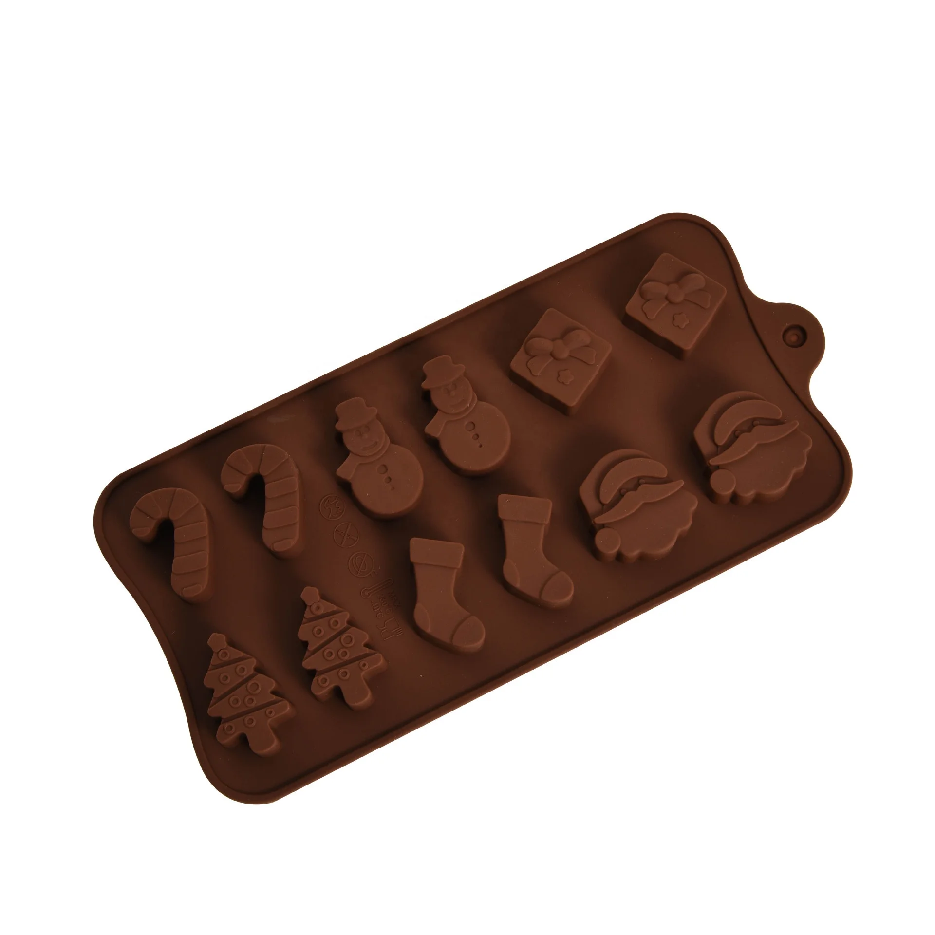 

Christmas series chocolate molds Xmas cookie cake decorating tools silicone resin molds, Chocolate/pink/blue