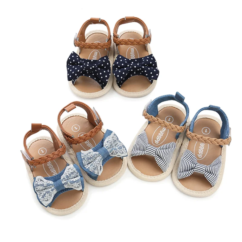 

2021 Summer Style Baby Girl Special Design Polka Dot Bow High Quality PU Summer Jelly Baby Sandals Infant Shoes for Girls