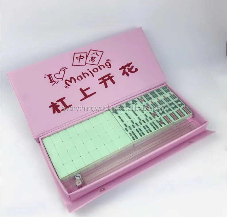 Mini Chinese mahjong tiles 144pcs/set 24*17mm Portable travel Mah-Jong with Box