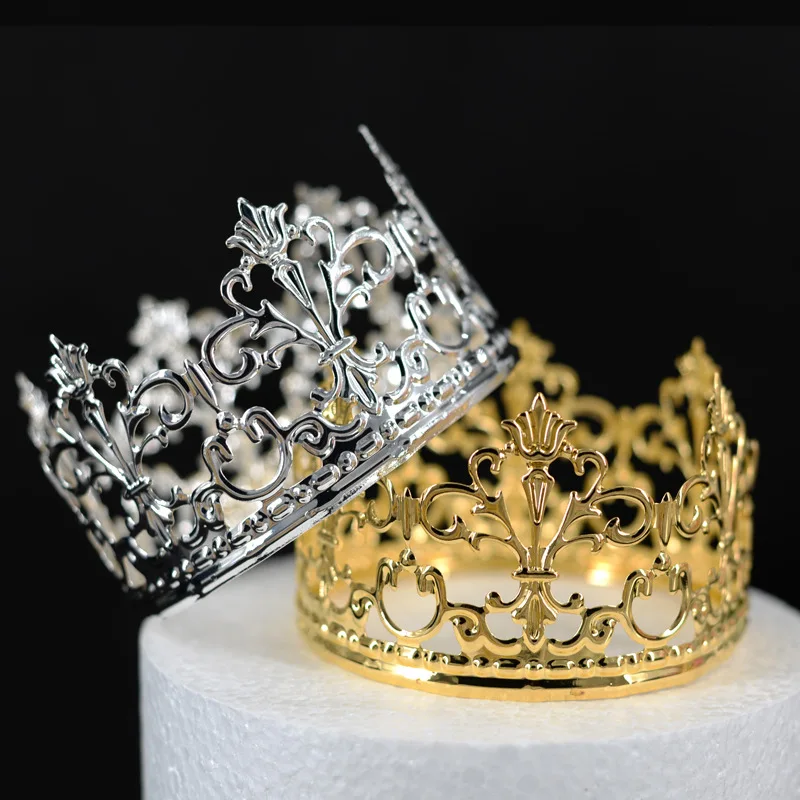 

Fashion Gold Tiara Crown Cake Topper Birthday Party Decoration Cake Crown