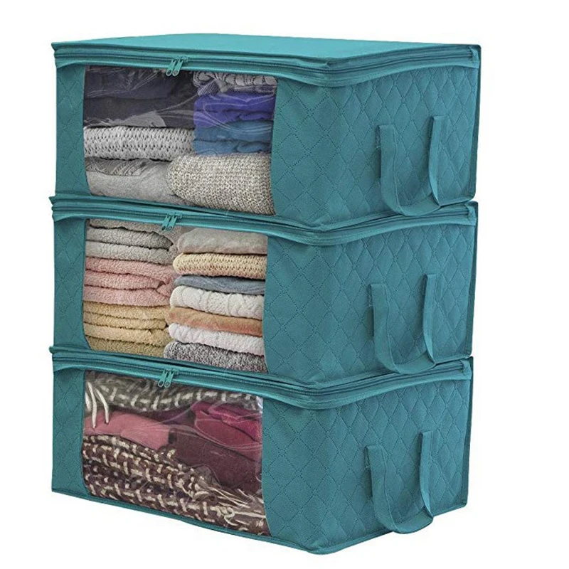 

Wholesale Non-woven Folding Clothing Storage Box Quilt Storage Bag Clothing Organizer