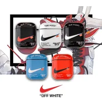 

for airpods case nike off white waterproof with hook IMD silicone for off white nike sneakers airpod pro case 1/2/3 pro cover