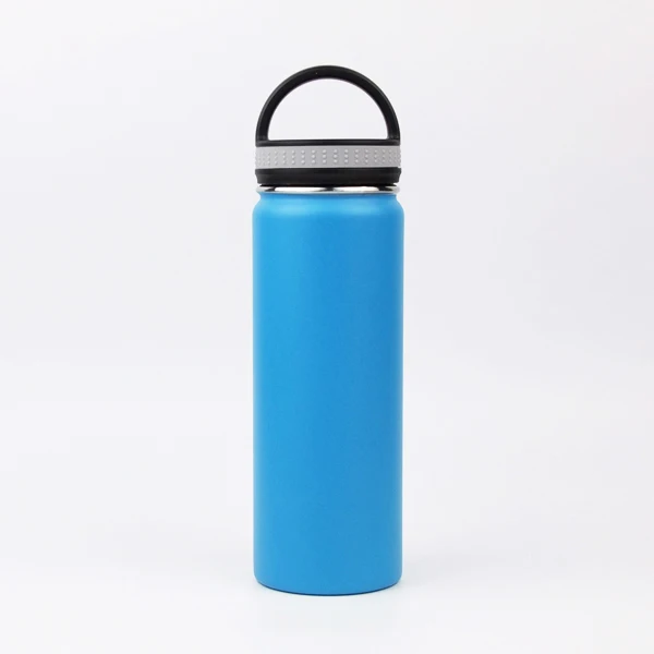 

Powder Coated 18 ounce Double Wall Insulated Stainless Steel Thermal Sports Water Bottle Hydro Thermos Flask With Handle Lid, Customized color