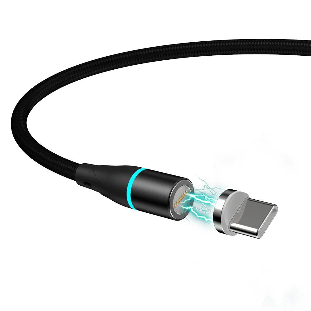 

Tongyinhai Factory Magnet Fast Charging Data Cable 3A 3 in 1 connectors Micro USB Cables, Black, silver, blue,red