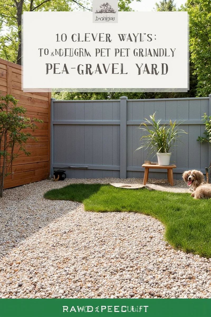 Gorilla brand outdoor rug placed near patio entrance, helping trap dirt and moisture from dog paws after walking on pea gravel.