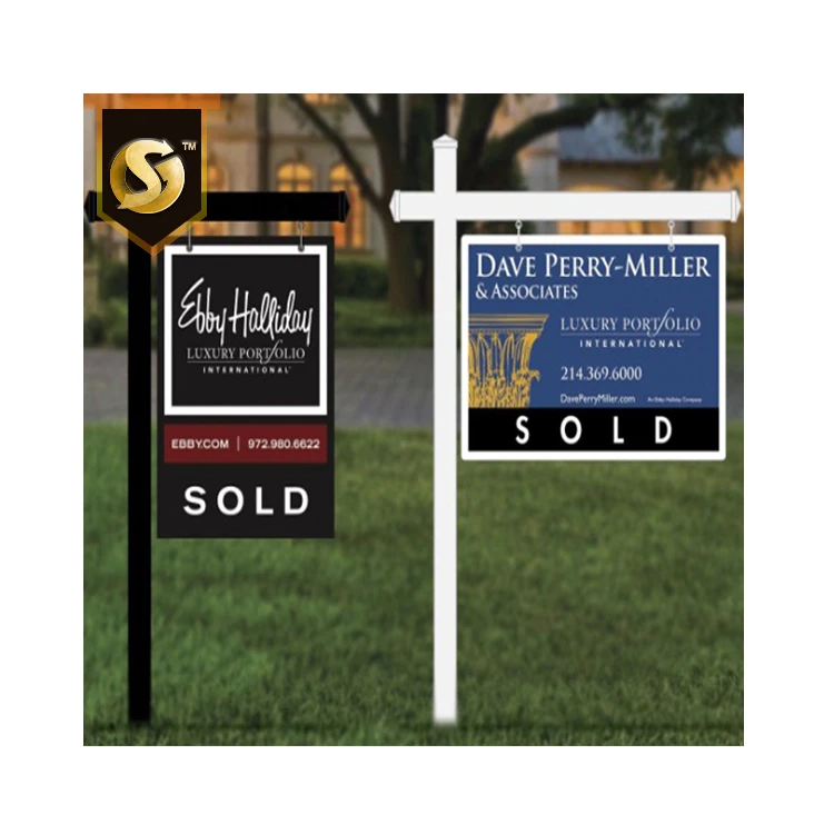 Custom Real Estate Outdoor Advertising Signs Lawn Signs Board Post Real