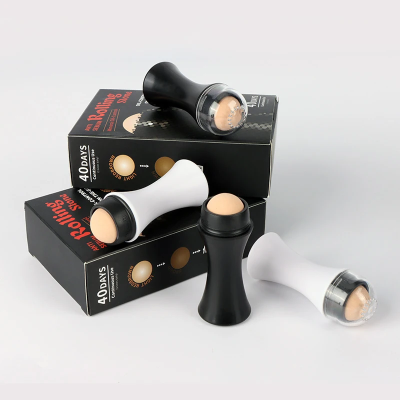 

Hollyren 2022 New Volcanic Stone Oil-Control Facial Oil Absorber Washable 360 Rotatable Volcanic Oil Absorbing Roller