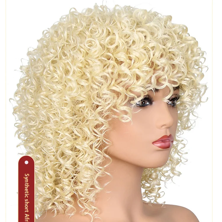 

Free sample indian head band afro kinky hum hair wig synthetic wig