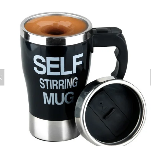 

Hot sales Wholesale Automatic Electric Self Stirring Mug Auto Self Mixing Stainless Steel Cup with Handle, Customized color