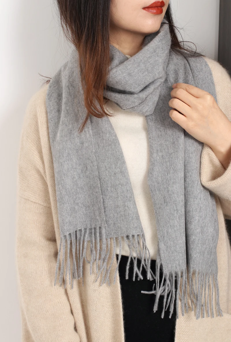 
High Quality Women Pashmina Scarf Shawls Plain Soild Winter Color Cashmere Scarf 