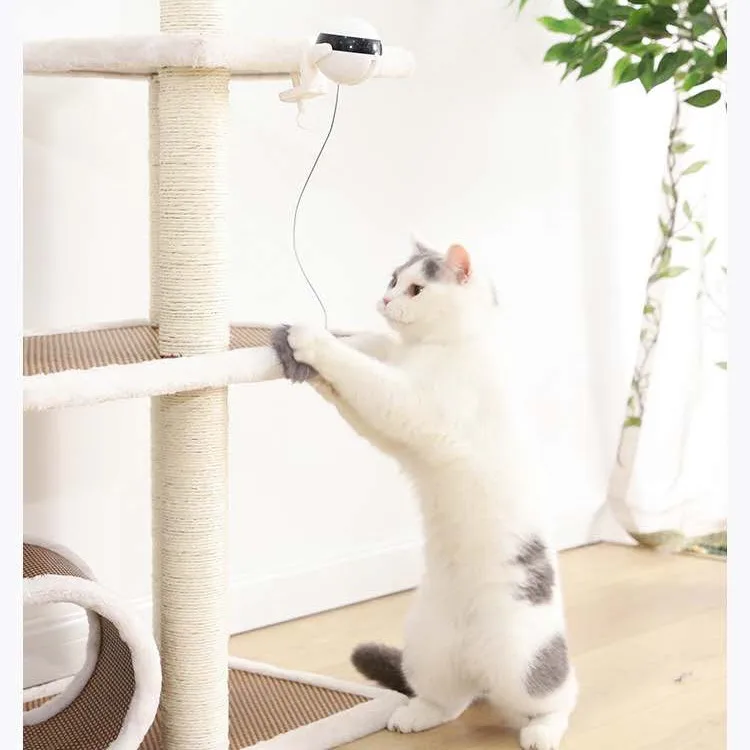 

New Arrival Lifting Ball Electric Interactive Automatic Cat Teaser Toy, White