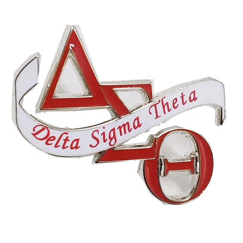 

Factory Price Sorority 1913 Delta Sigma Gamma Banner Lapel Pin Red Enamel Brooch Gift Jewelry For Woman, Picture