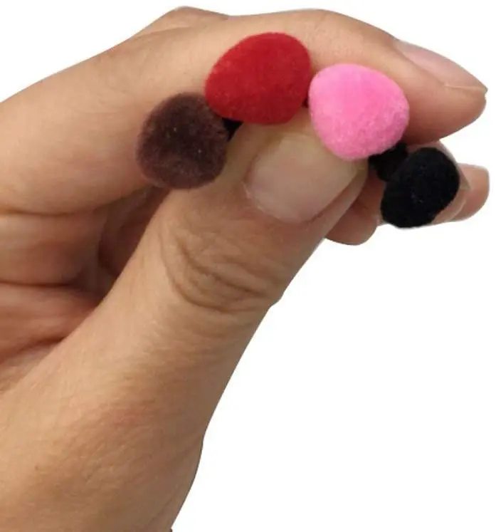 

Flocked Velvet Safety Triangle Toy Noses with Washer for Puppet DIY Plush Doll, Red black pink grey brown or customized