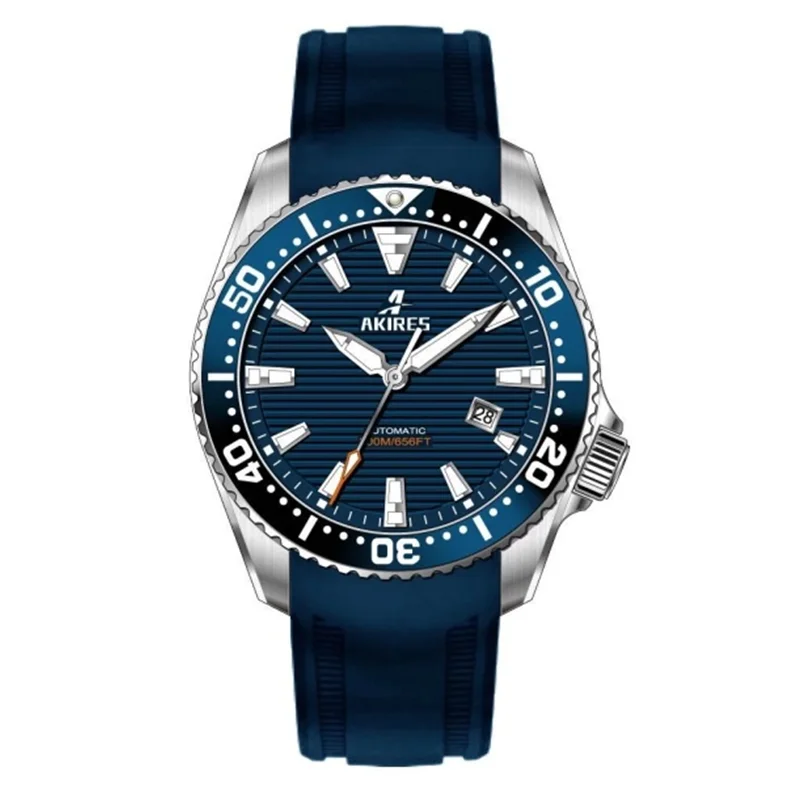 

OEM Rubber stainless steel Automatic 20ATM Water resistantdiver mechanical watch