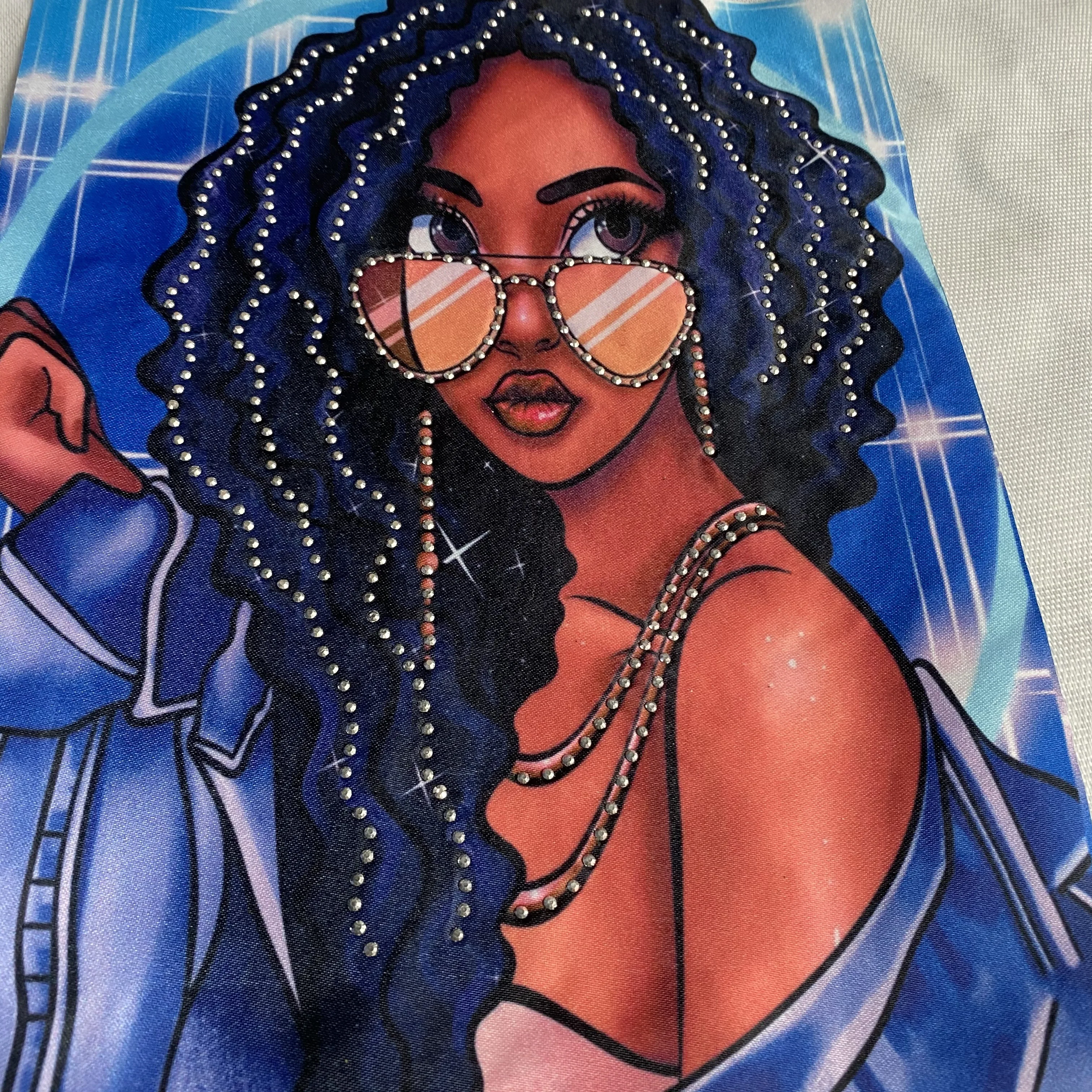 

2021 Wholesale Cheap DIY craft Luxury pearl digital printing girls rhinestone beaded clothing patch, Custom color