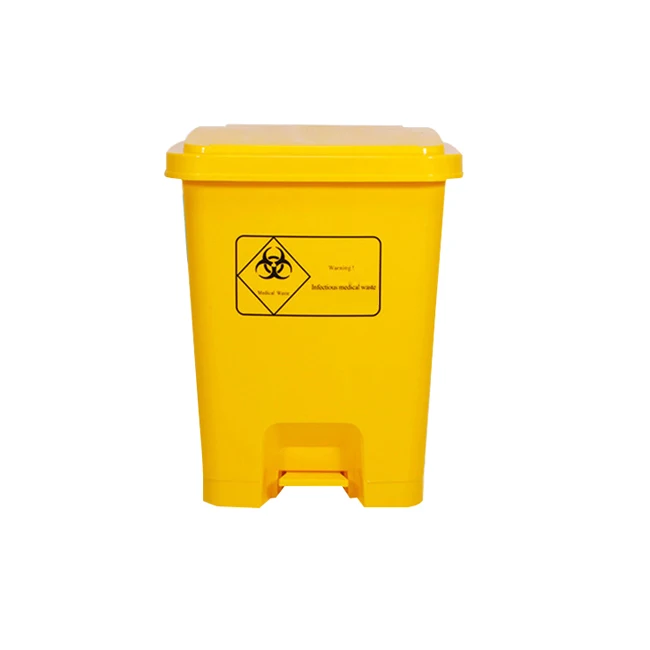 

20L Outdoor Trash Can Plastic Garbage Recycled Medical Hospital Pedal Waste Trash Can Bins