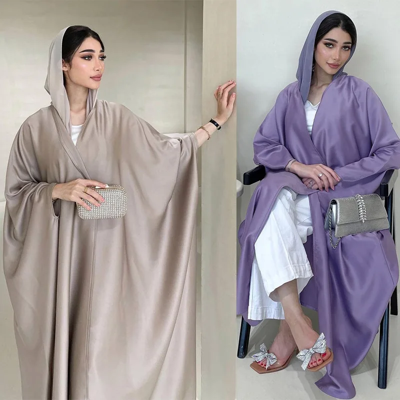 

middlie east stain Fabric breathable Modest open abaya dubai rayon Kimono Cardigan Open Abaya