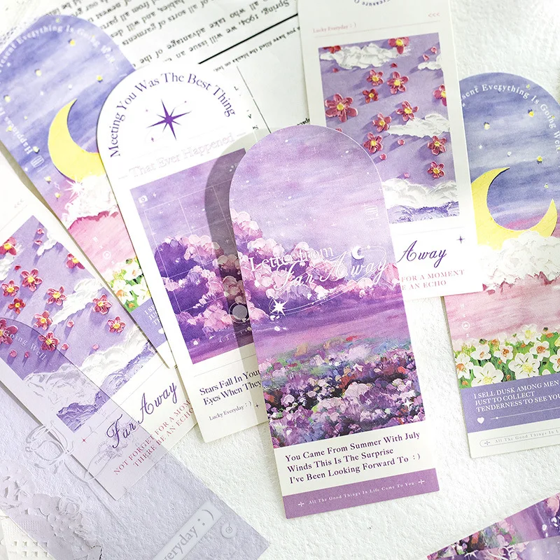 

10pcs/pack Bookmark Xiang Xun Mengli Road Series Fresh literary hand account diy decorative bookmark card 5 styles