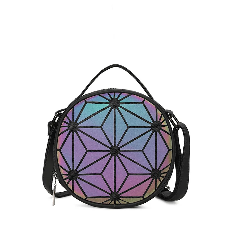 

New arrivals hot sale luminous geometric shoulder bag For Ladies, As picture