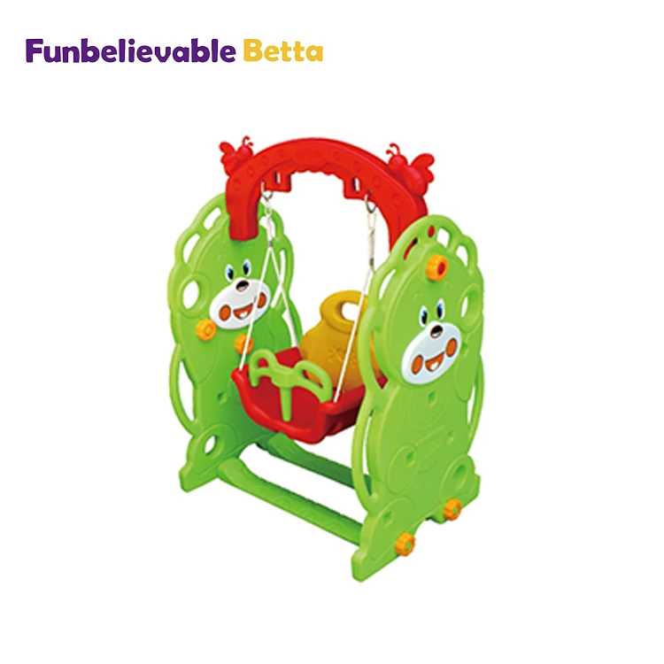 
Baby plastic indoor slide and swing toy set for kid 