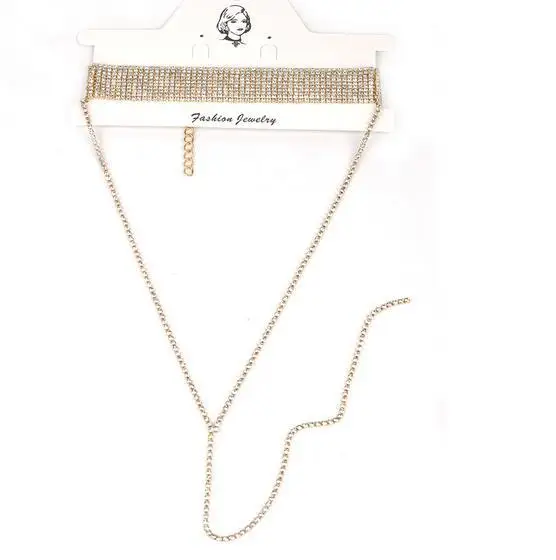 

European and American Exaggerated Retro Popular Multi-layer Full Drill Choker