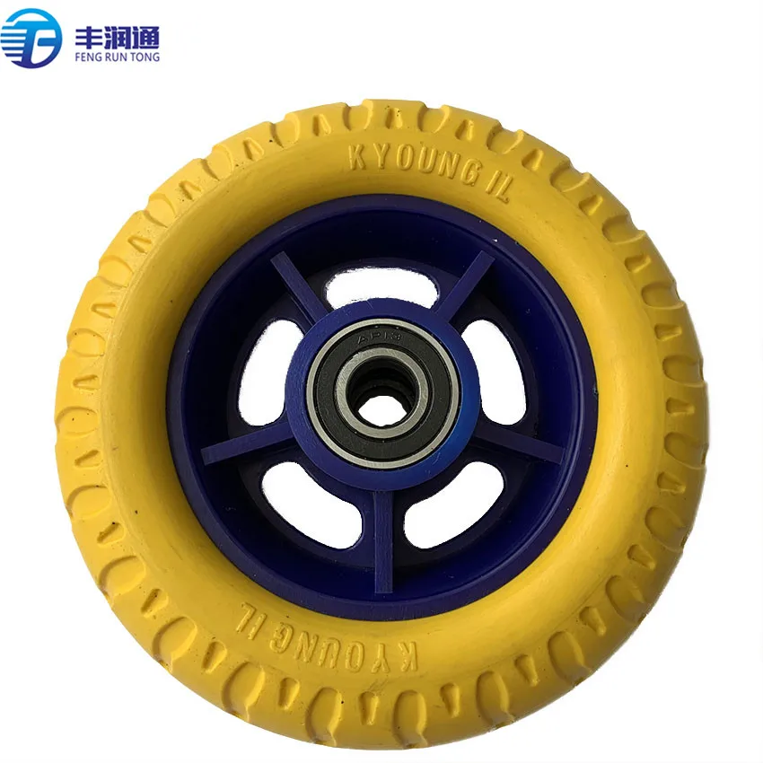 pu foam wheel 8 inch solid hard rubber replacement tire wheel whee