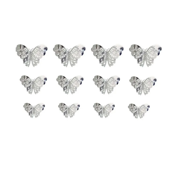 

wedding mall home decoration Hollow simulation paper butterfly wall sticker holiday party