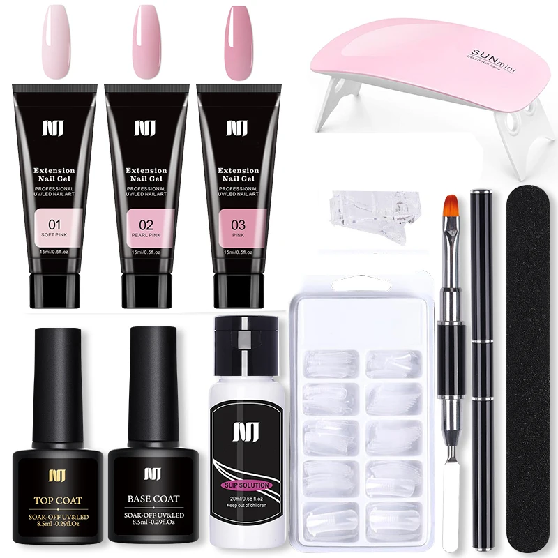 

Soak off Poly Nail Gel Quick Building Extension Gel Kits, 3 colors