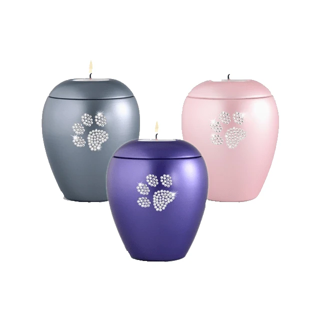 Wholesale New Designed Handmade Ceramic White Dog Urns Custom Shaped