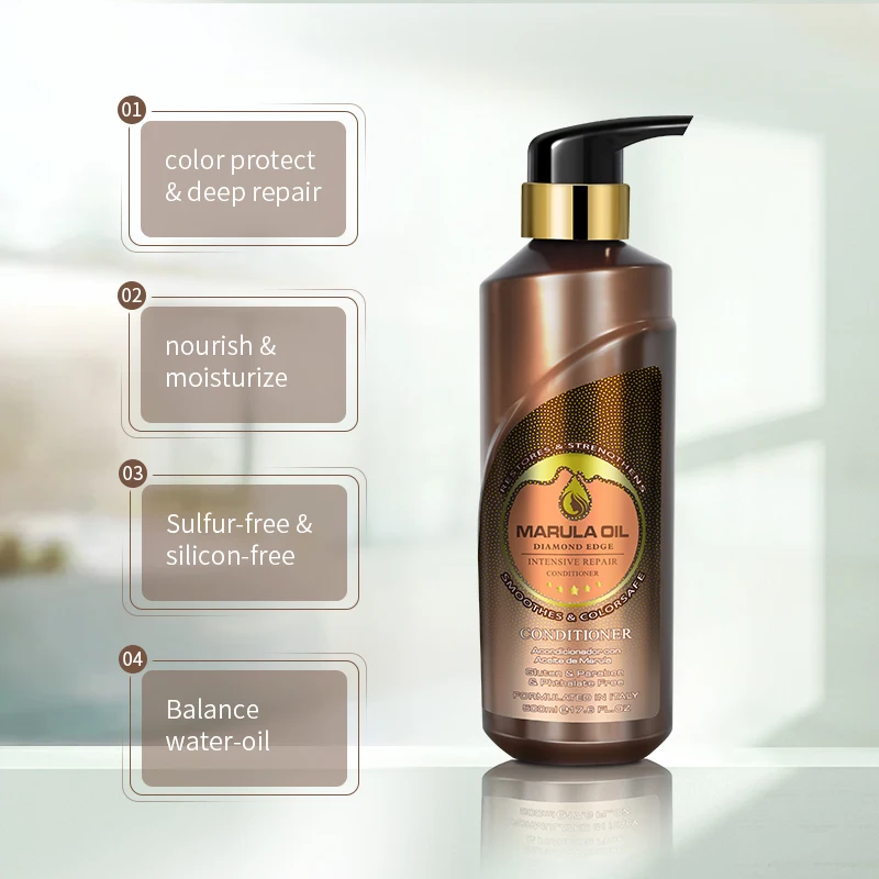 

Marula Oil High Quality Repair Hair Conditioner Hydrate Moisturizing Silky Moisture Nourishing Hair Care Treatment 500ml