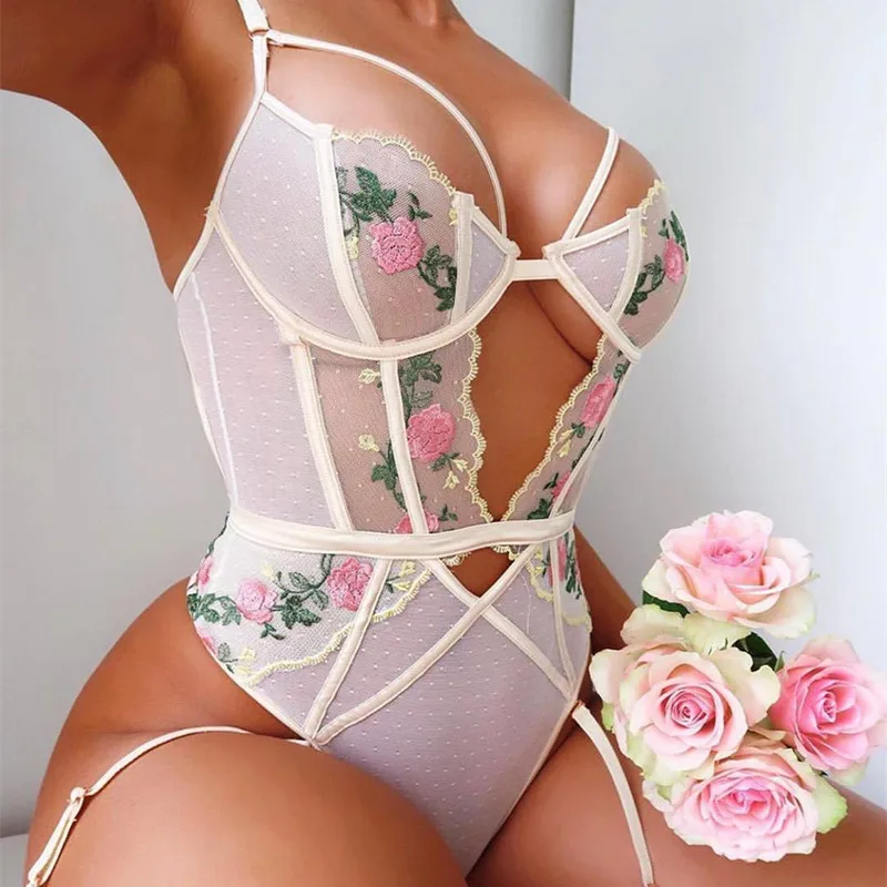 

Erotic Lingerie Deep V Womens Plus Size Lingerie Set