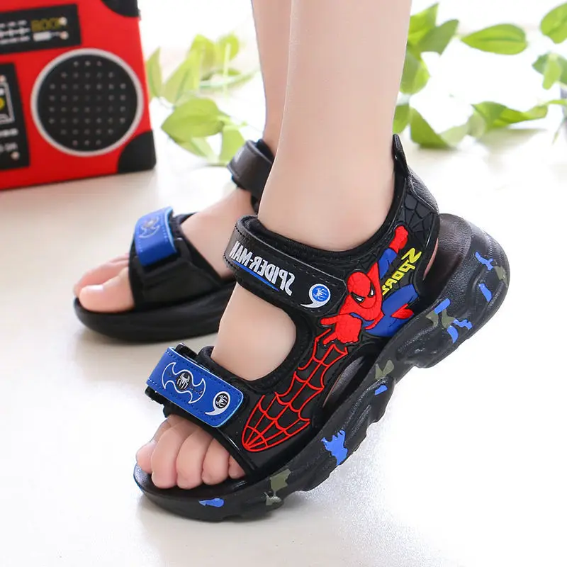 

Boys' Sandals Summer New Sbider-man Cartoon Kids Beach Shoes Toddler School Children Student Spot Wholesale 0