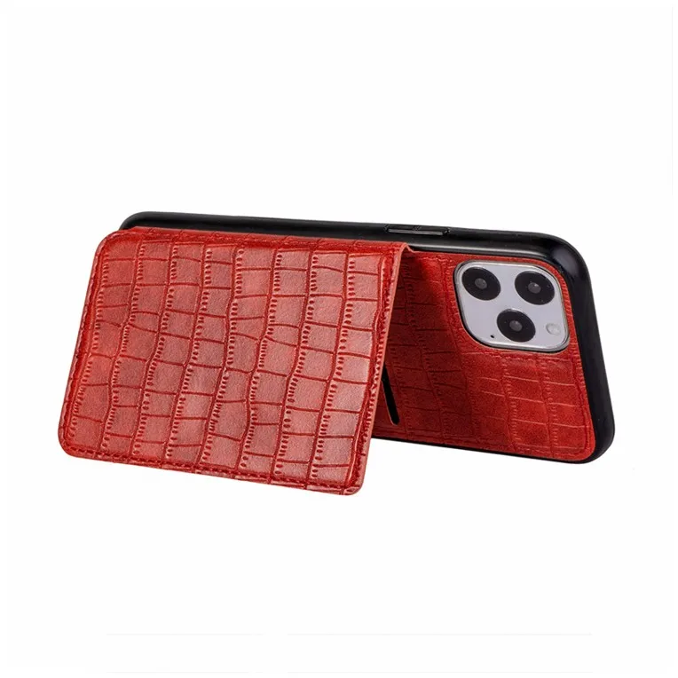 

New Arrival Crocodile PU Leather TPU Car Mount Magnetic Phone Case For iPhone 12 Pro