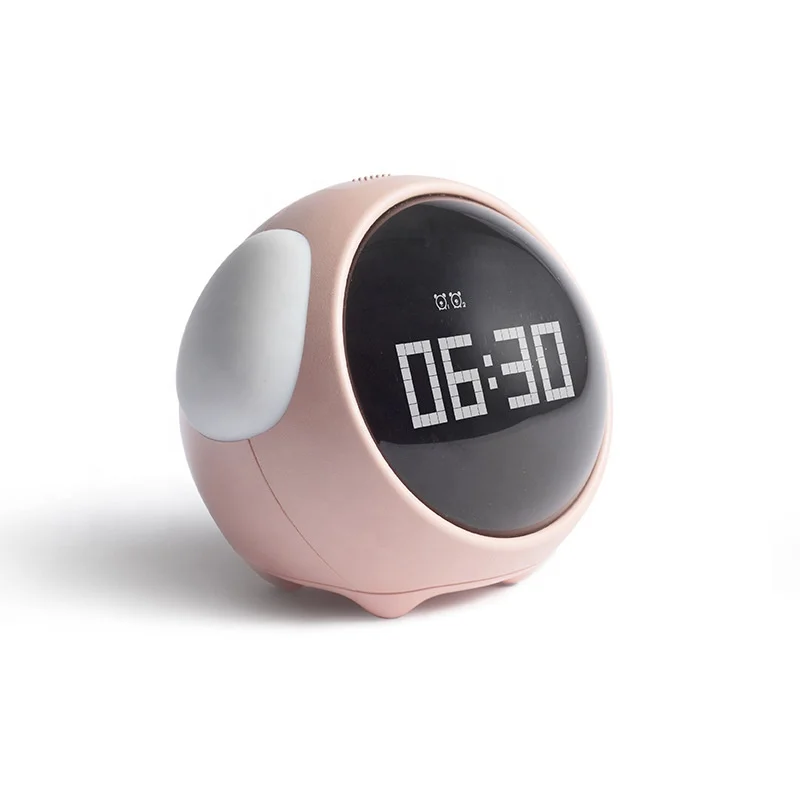 

BETTER Novel Digital Gift For Kids Cute Round Shape LED Smart Emoji Display Alarm Clock